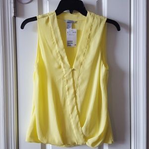 SALE!!! NWT H&M Beautiful Yellow Sleeveless Shirt